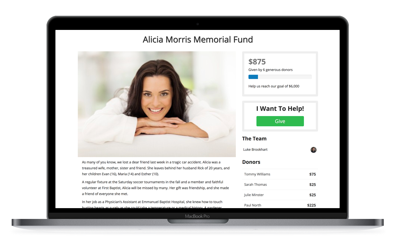 Crowdfunding for Memorials